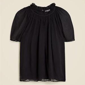 J. Crew Crinkle chiffon smocked top